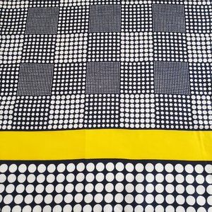 Vintage Echo Polka Dot & Plaid Scarf-100% Silk-15x46